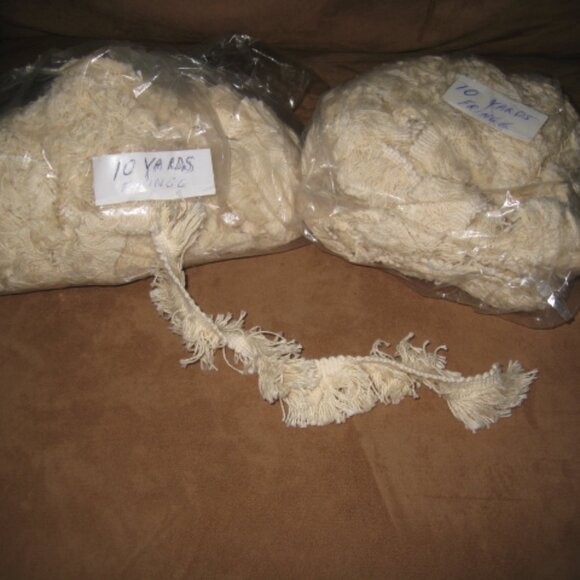 20 yds of Vintage Beige Trim Fringe Tassel - Picture 6 of 8